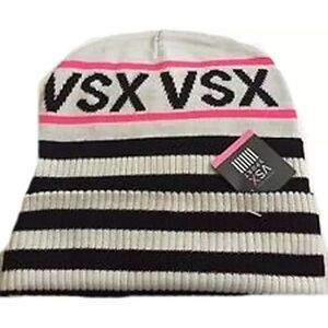 NWT Victoria's Secret VSX Sport Striped Beanie